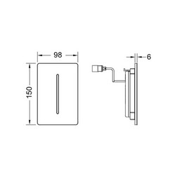 Клавиша смыва для писсуара TECE 9242032 filo Urinal, белый глянцевый - изображение 2