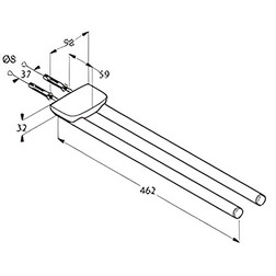 Kludi Ambienta 5397705 полотенцедержатель двойной - изображение 2