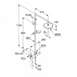 Душевая система Kludi Logo 6809405-00 с термостатом хром, Shower System - изображение 4