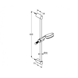 Kludi Logo 6836305-00 душевой гарнитур 3s хром, 600 мм - изображение 3