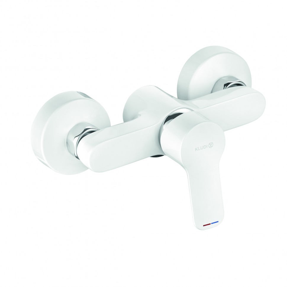 Kludi Pure&Easy 376819165 смеситель для ванны с душем белый хром