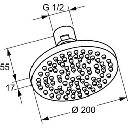 Верхний душ Kludi A-QA 6651005-00 хром, 200 мм - изображение 2