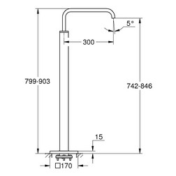 Излив Grohe 13218000 Allure для ванны напольный - изображение 3