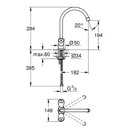Смеситель для кухонной мойки Grohe Costa S 31819001 - изображение 6