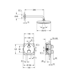 Душевой гарнитур Grohe Grohtherm SmartControl 34726000 - изображение 2