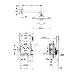 Grohe Grohtherm SmartControl 34744000 набор для душа - изображение 2