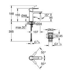 Смеситель для раковины Grohe Lineare New 23791001 - изображение 5
