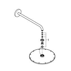 Верхний душ с кронштейном Grohe Rainshower Cosmopolitan 26257000 - изображение 4
