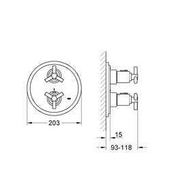 Верхняя часть смесителя для душа с термостатом Grohe Atrio 19144000 хром - изображение 2