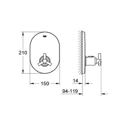 Центральный термостат для ванны или душа Grohe Atrio 19392000 хром - изображение 2
