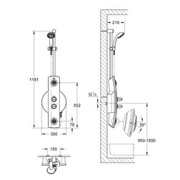 Душевая система Grohe Aquatower 1000 27015000 хром - изображение 4