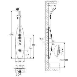 Душевая система Grohe Aquatower 2000 27017000 (хром) - изображение 3