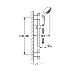 Душевой гарнитур GROHE Relеxa 100 Massage 28945000 600mm. - изображение 4
