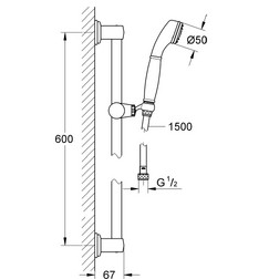 Душевой гарнитур GROHE Sinfonia 50 28975000 хром - изображение 2