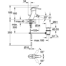 Смеситель для биде Grohe Ectos 33247MF0 хром - изображение 2