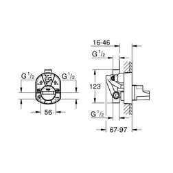 GROHE 33963000 Встраиваемая часть смесителя для душа и ванной - изображение 2