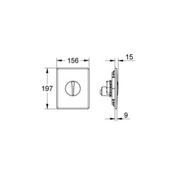 Grohe Ectos 38669 MF0 клавиша смыва для инсталляции - изображение 3