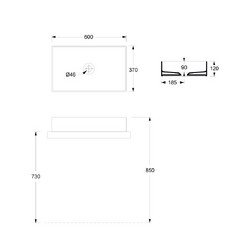 Раковина накладная Alice Hide 31130101 60 см, Aliglaze+ цвет белый - изображение 5