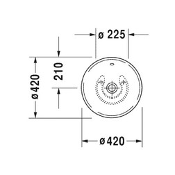 Раковина Duravit Bacino 0325420000 белая 42х42 см - изображение 3