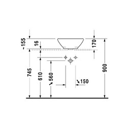 Раковина Duravit Bacino 0325420000 белая 42х42 см - изображение 5