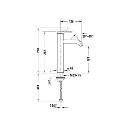 Смеситель однорычажный для раковины C.1 Duravit C11030002010 хром - изображение 9