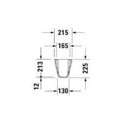 Полупьедестал для раковины Duravit D-Code 08571700002 белый - изображение 5