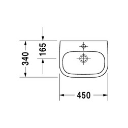 Раковина подвесная Duravit D-Code 07054500002 45 см белая - изображение 3
