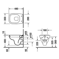 Унитаз подвесной традиционный Duravit D-Code 22110900002 белый - изображение 4
