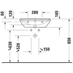Раковина подвесная Duravit D-Neo 2366600000 60х44 см, цвет белый - изображение 5