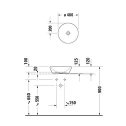 Раковина накладная Duravit D-Neo 2371401370 40 см, антрацит матовый - изображение 4