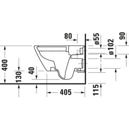 Унитаз Duravit D-Neo 2577090000 подвесной, безободковый, белый - изображение 9