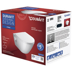 Унитаз подвесной безободковый с сидением Duravit D-Neo 45780900A1 белый - изображение 1