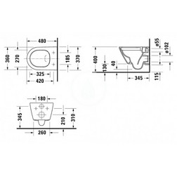 Унитаз подвесной безободковый с сиденьем Duravit D-Neo 45870900A1 белый - изображение 8