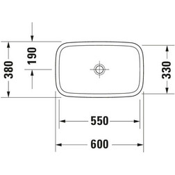 Раковина накладная Duravit Durastyle 0349600000 60х38 см белая - изображение 6
