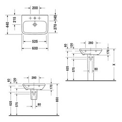 Раковина подвесная Duravit Durastyle 2319600000 60х44 см белая - изображение 4