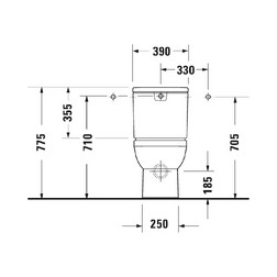 Унитаз напольный безободковый Duravit Durastyle 2182090000 белый - изображение 6