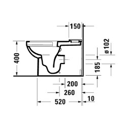 Унитаз напольный безободковый Duravit Durastyle 2182090000 белый - изображение 3