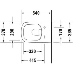 Унитаз подвесной, безободковый Duravit 2538090000 Durastyle белый - изображение 3