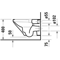 Унитаз подвесной, безободковый Duravit 2538090000 Durastyle белый - изображение 7