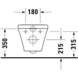 Унитаз подвесной, безободковый Duravit 2538090000 Durastyle белый - изображение 5