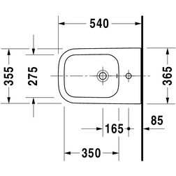 Биде подвесное Duravit 2258150000 Happy D.2 белое - изображение 6