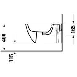 Биде подвесное Duravit 2258151300 Happy D.2 антрацит-Matt - изображение 5