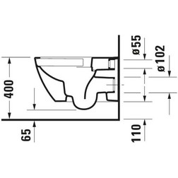 Унитаз безободковый подвесной Duravit Happy D.2 22220900001 белый - изображение 7