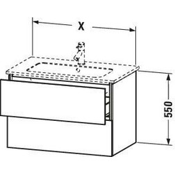 Тумба для ванной 82 см Duravit L-Cube LC624107979 орех натуральный - изображение 7