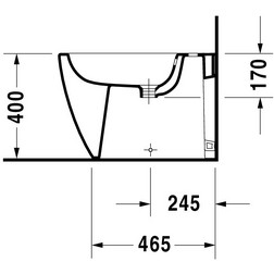 Биде напольное Duravit ME by Starck 2289100000 белое - изображение 8