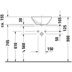 Раковина накладная Duravit ME by Starck 0333420000 Bacino 42х42 см белая - изображение 5