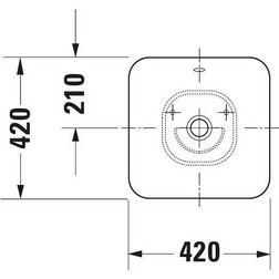 Раковина накладная Duravit ME by Starck 0333420000 Bacino 42х42 см белая - изображение 4
