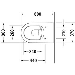 Унитаз напольный Duravit ME by Starck 2169090000 белый - изображение 7