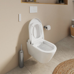 Унитаз подвесной Duravit D-Neo 654000012004300 SensoWash белый - изображение 3