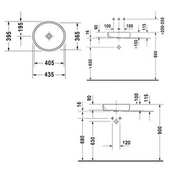 Раковина накладная Duravit Starck 2 2321440000 белая - изображение 8